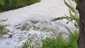 Inquinamento da schiuma nel torrente Triversa